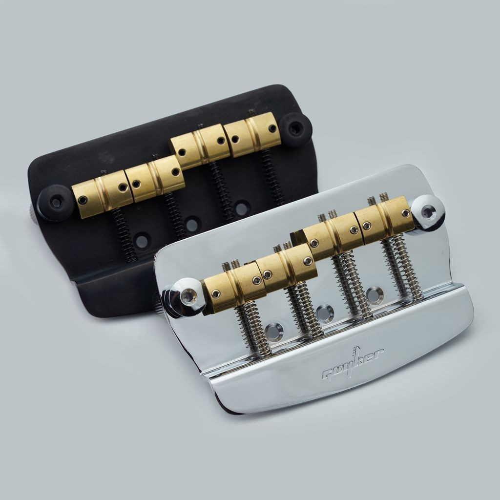 Guyker 4-String/5-String Bass Bridge With Brass Saddl Main material steel