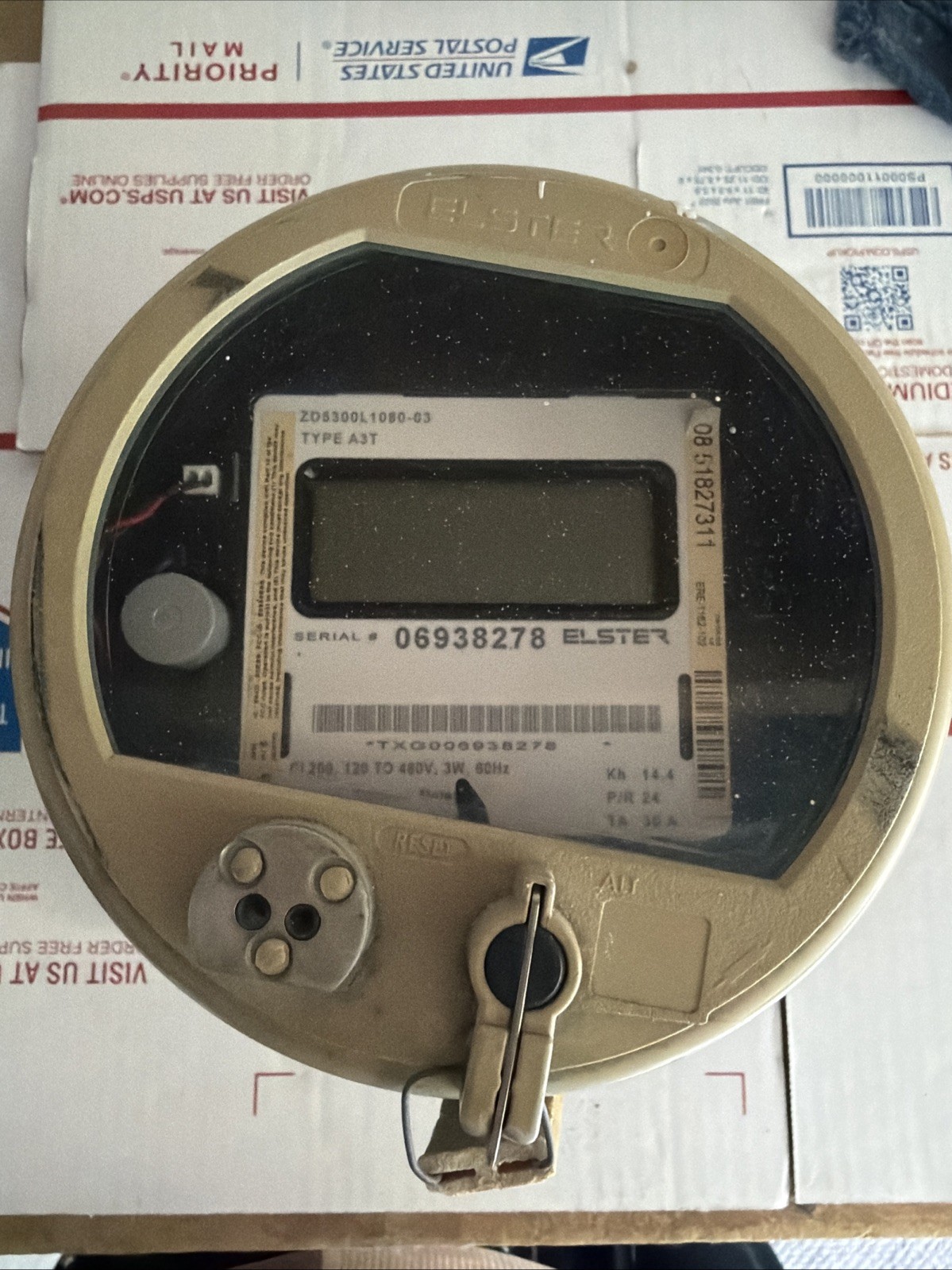 ELSTER, WATTHOUR METER (KWH), FM12S, 120V - 480V,CL200, 60Hz Kh 14.4, P/R 24,
