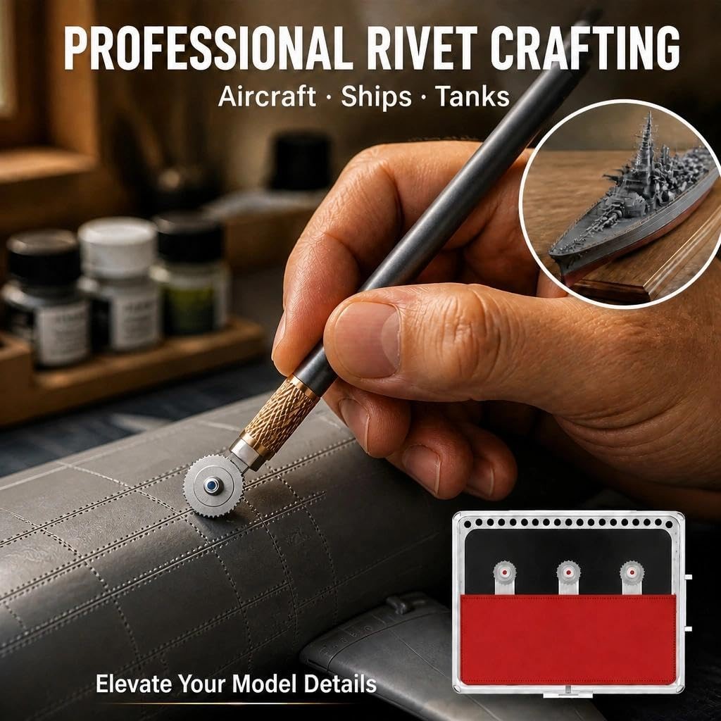 HUBEST Model Rivet Maker Tool with Handle for Hobby Craft RM-S3