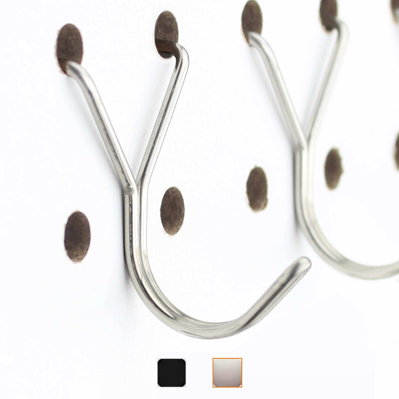 Right Arrange Stainless Steel Pegboard Hooks 1” - 50Pack,