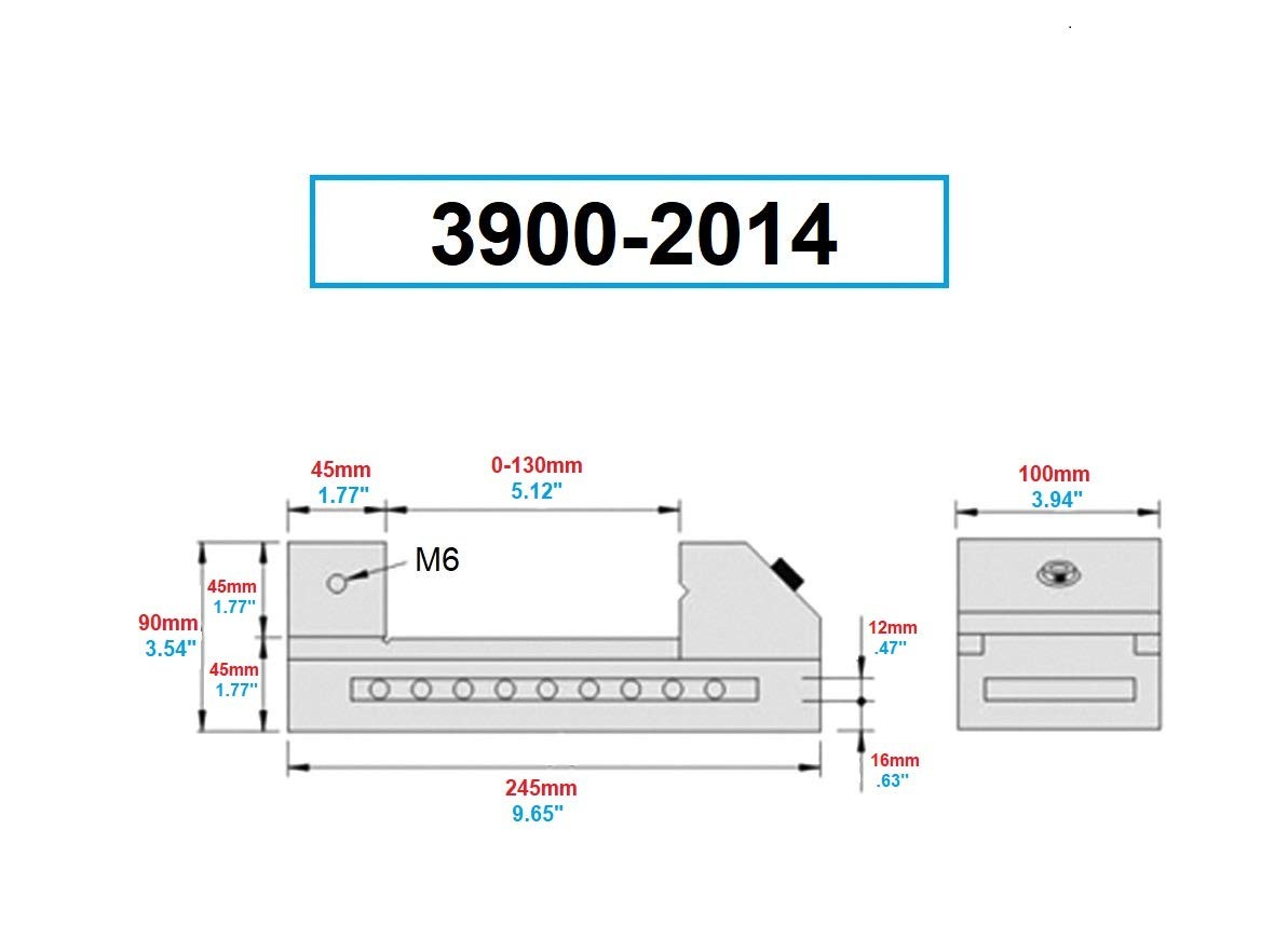 Hhip 3900-2014 4 Ultra Precision Toolmakers Vise 100Mm Jaw Width