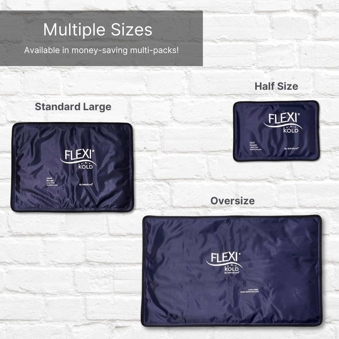 FlexiKold Medium Gel Ice Pack - Reusable Cold Compress for Injury Relief