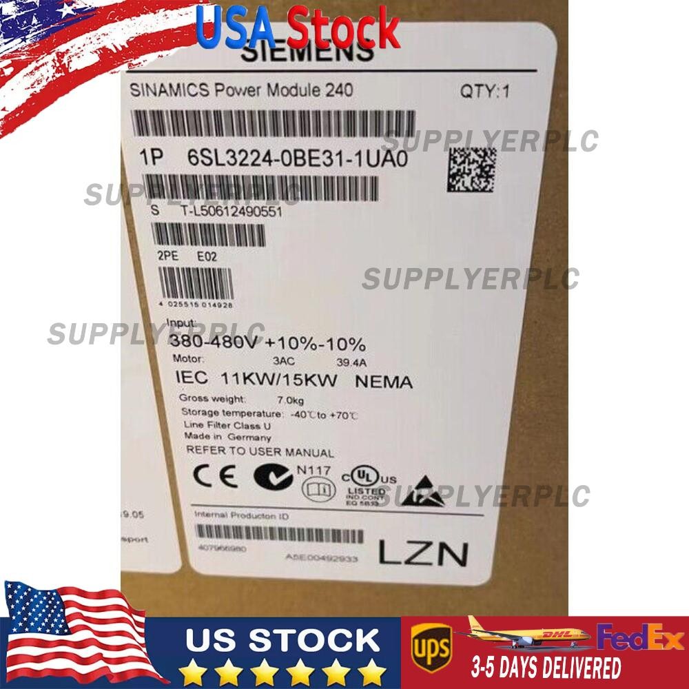 New Siemens 6SL3 224-0BE31-1UA0 6SL3224-0BE31-1UA0 G120 PM 240 Power Module