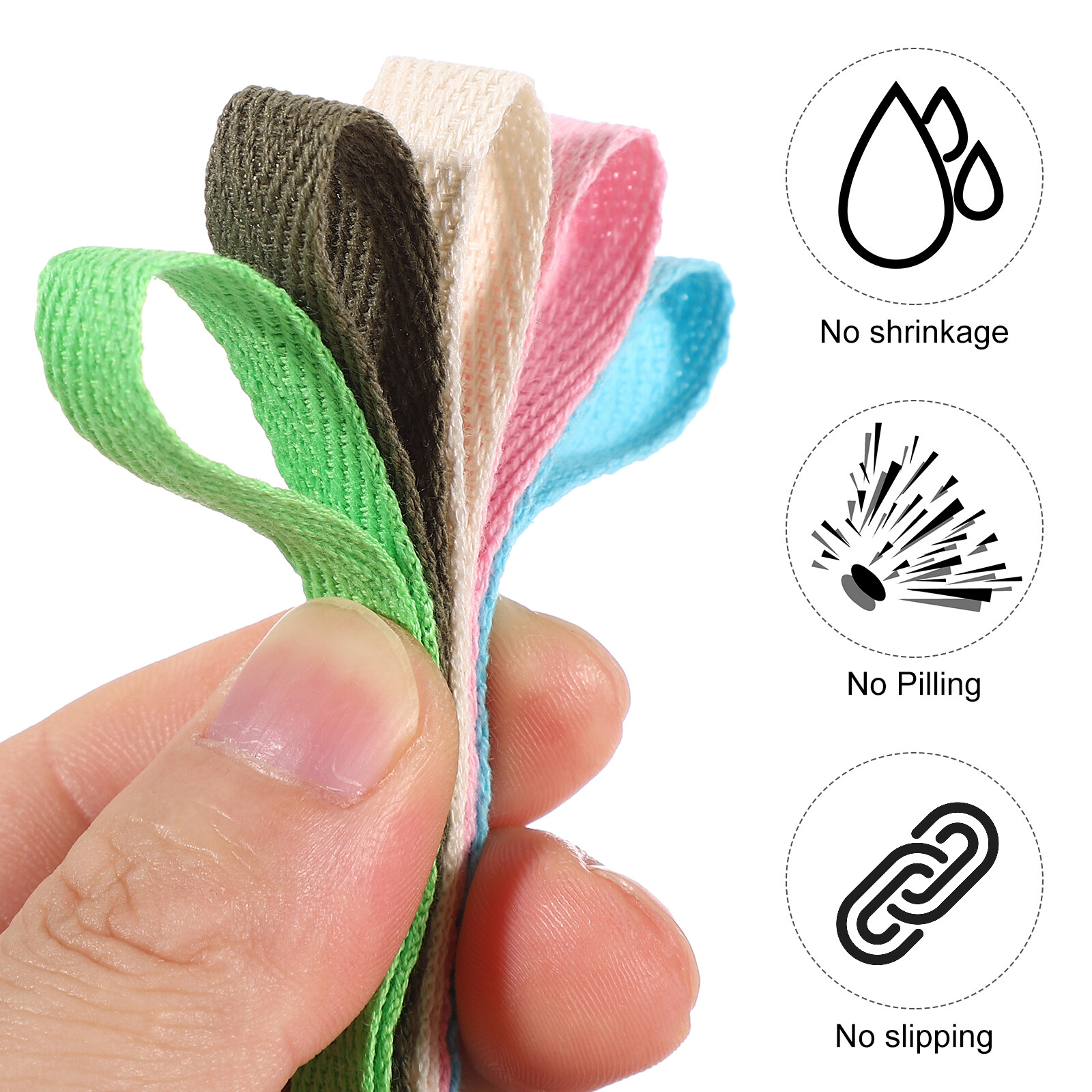 10mm x 66feet Inch Flat Drawstring Cord Drawstring Replacement, Beige