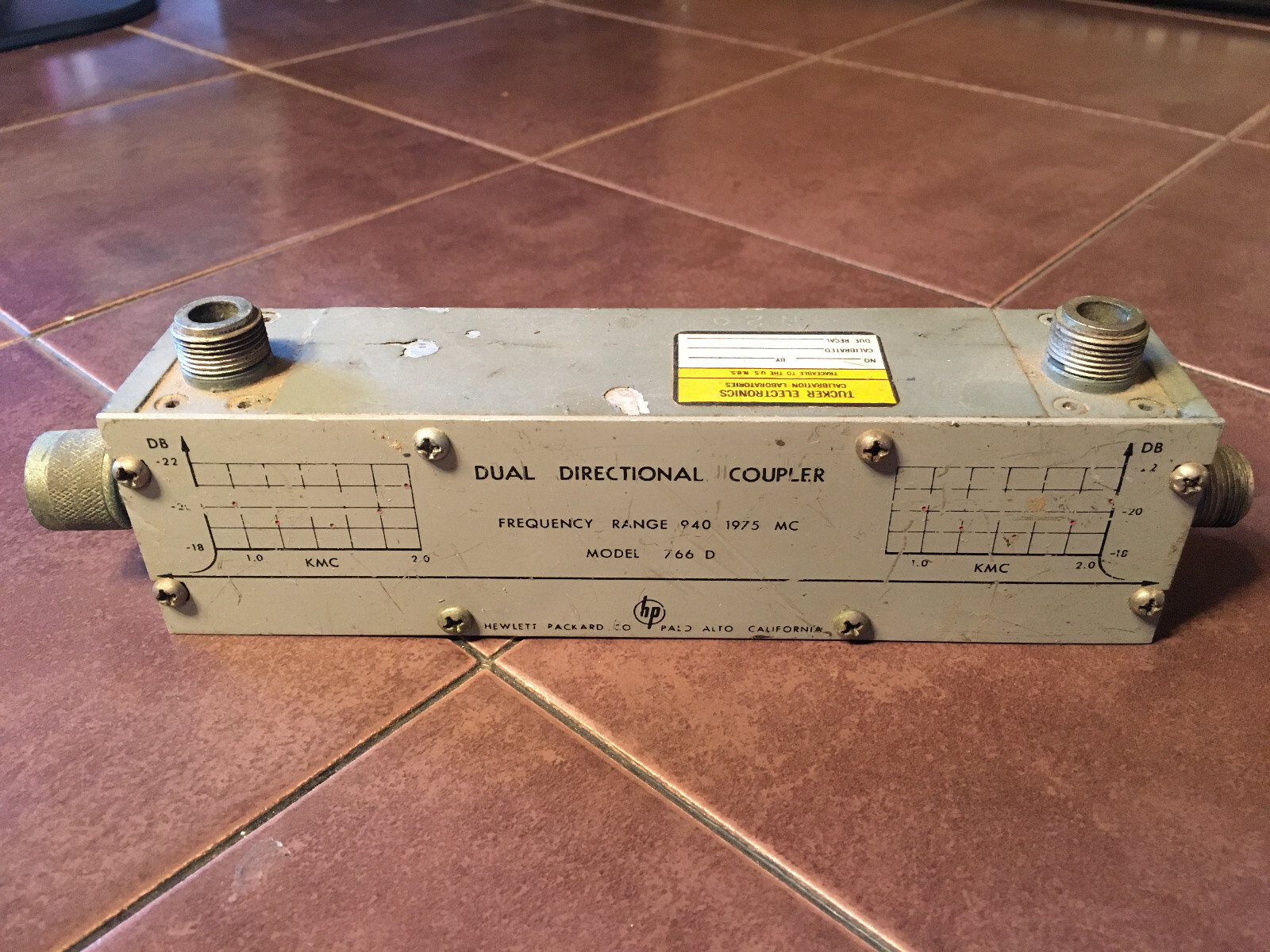 Hewlett Packard Dual Directional Coupler Model 766D