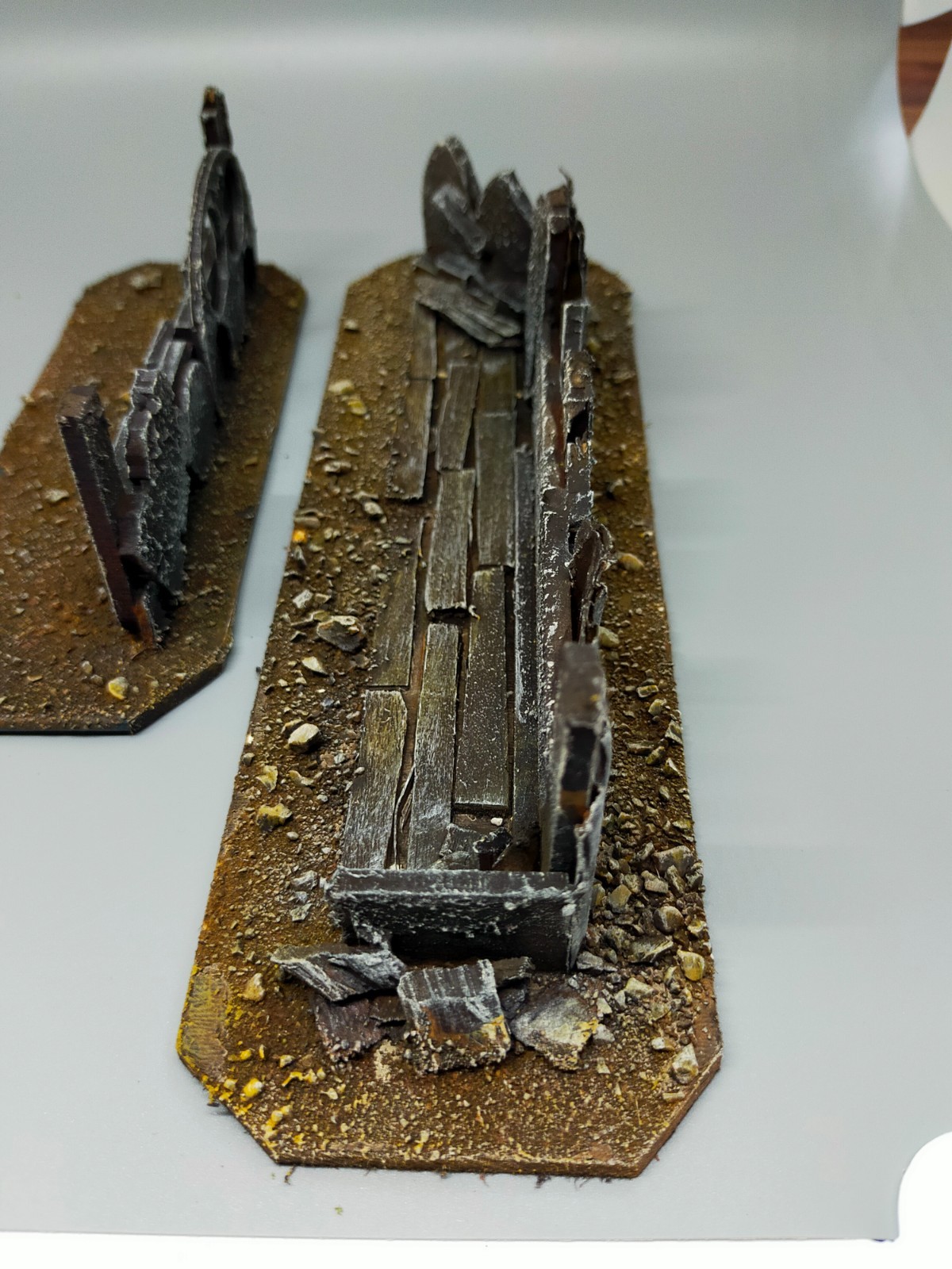 Warhammer 40K Barricades x 3 Terrain Painted
