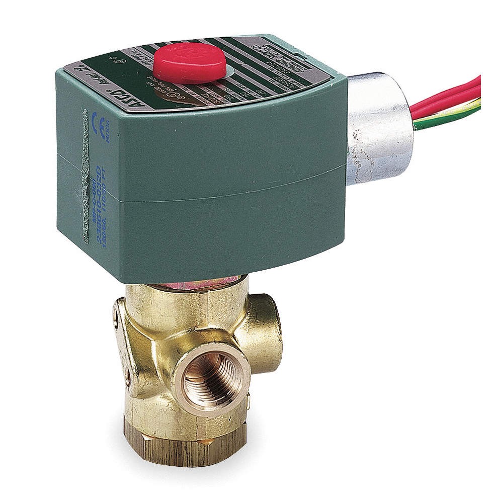 REDHAT 8320G184 Quick Exhaust Solenoid Valve,Brass,NC 3UL95