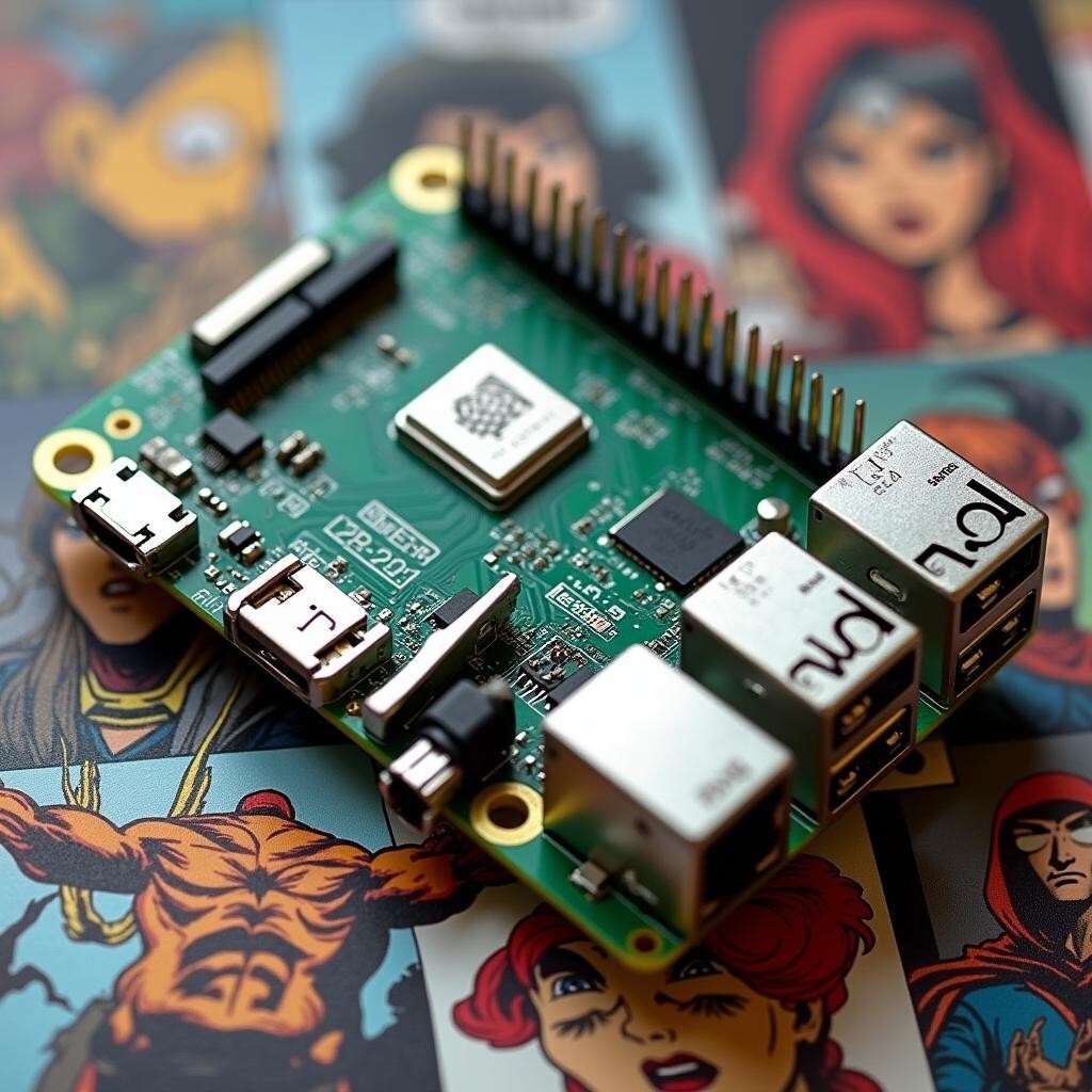Comic Books Micro-SD 1 TB for Raspberry Pi 4 [4/8 GB] - With Built-in Web Reader