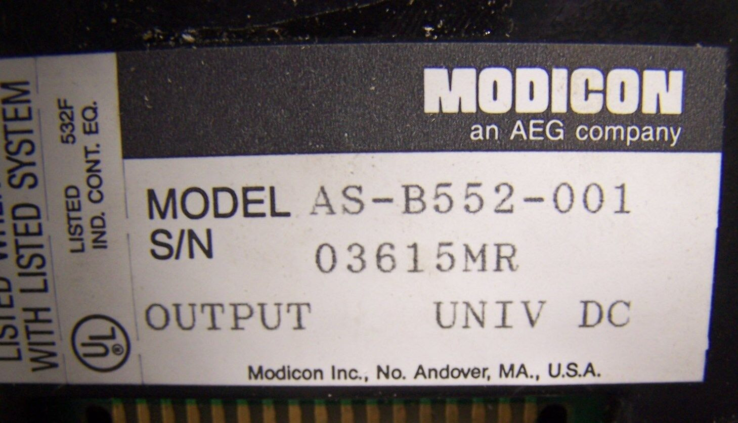 NEW MODICON OUTPUT MODULE 10-48 VDC AS-B552-001