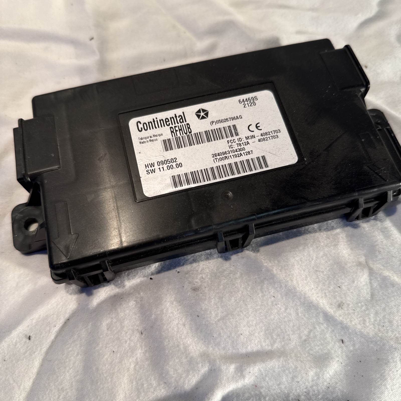 2012 Chrysler 300 RF Hub Keyless Entry Module – 05026796AG