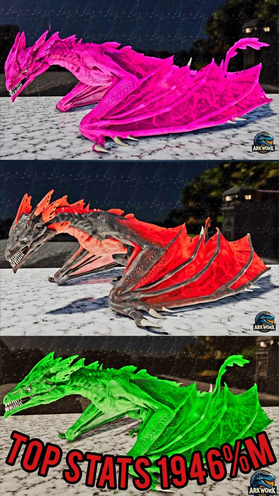 🦖ARK Survival Ascended Lightning Wyvern New TOP STATS PVE PS5/XBOX/PC