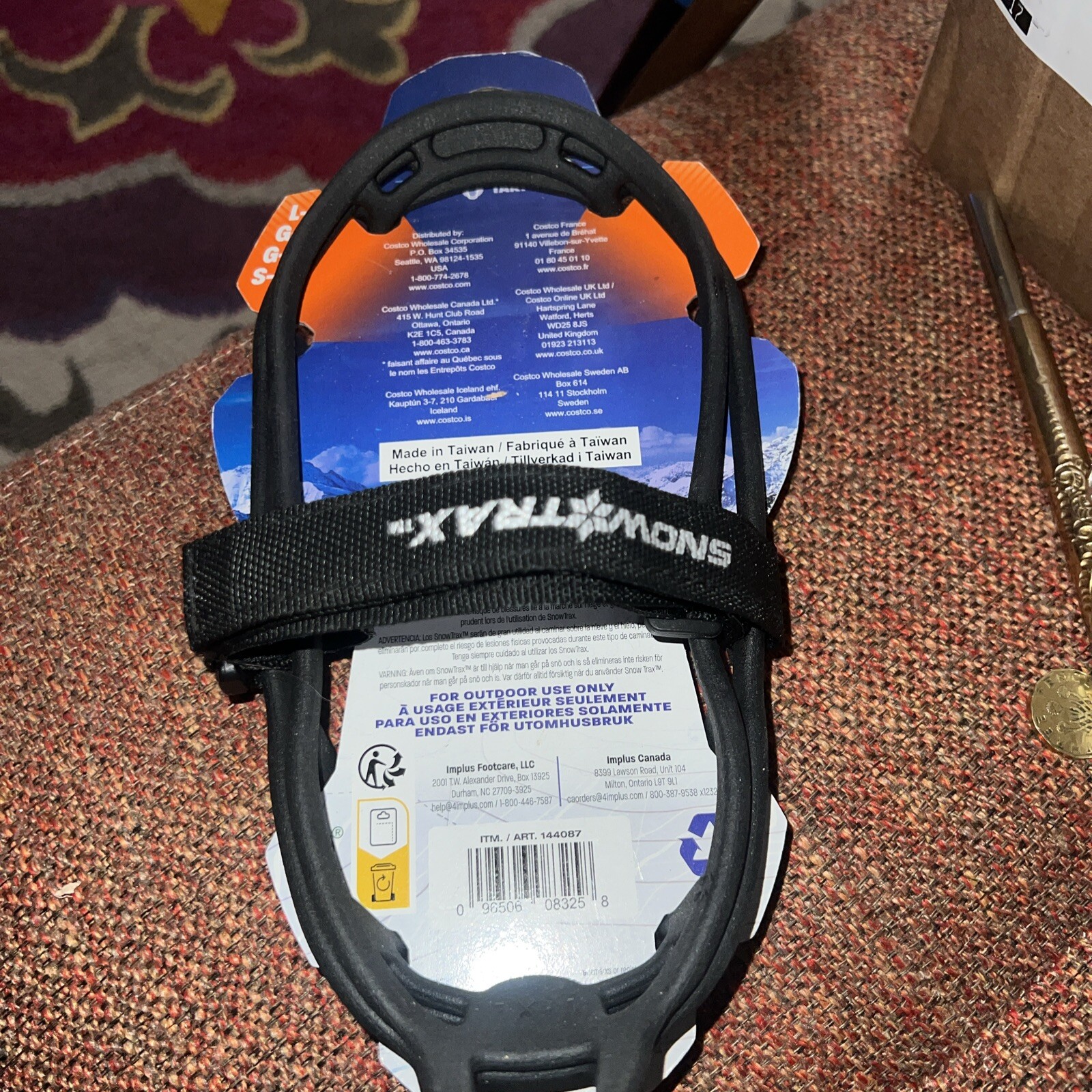 Snow Trax Snowtrax by Yaktrax Traction Gear for Shoes and Boots, L-XL, Men 8-12