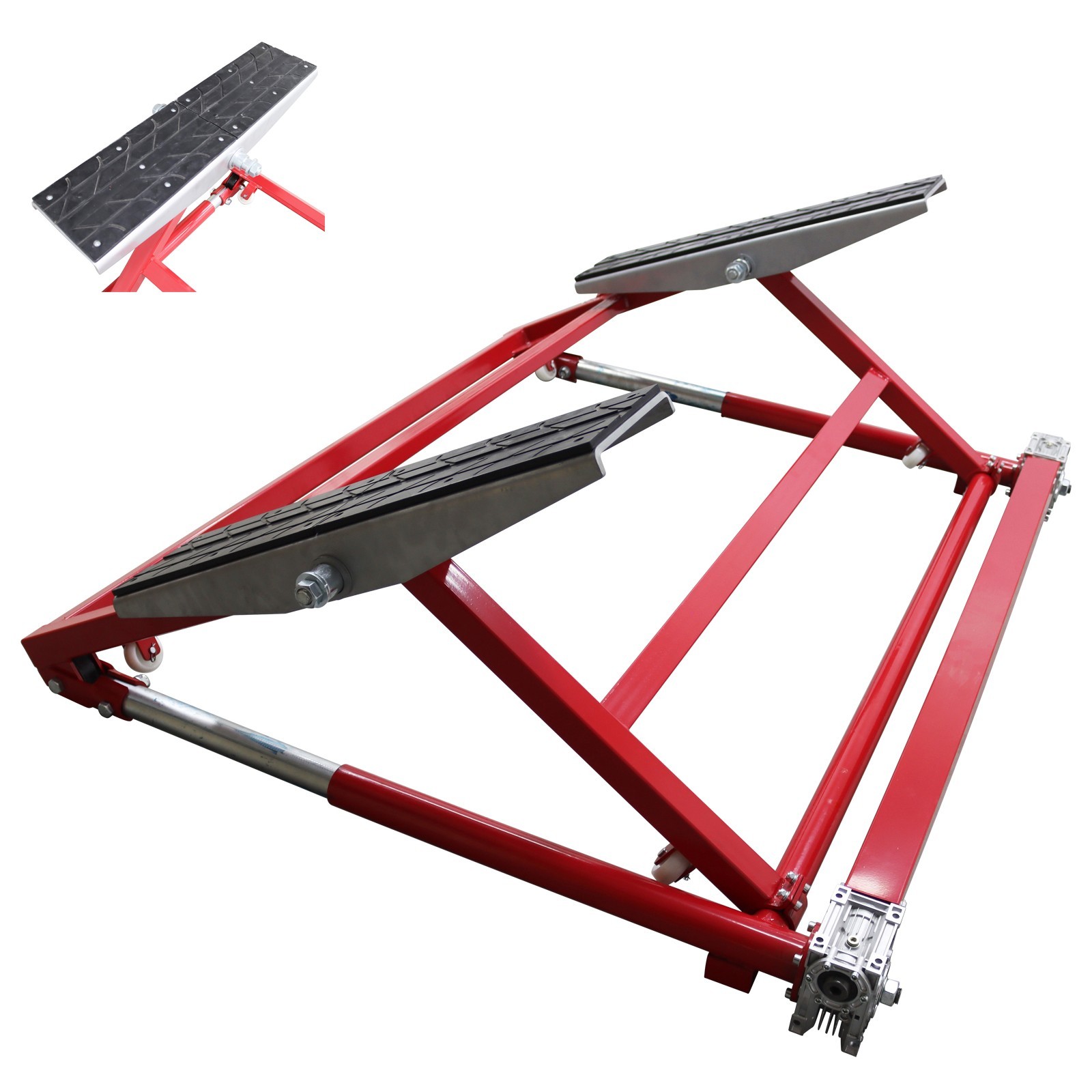 6613lbs 7.08-26.4in Car Repair Lift Tilting Lift Double Workbench Width Adjust