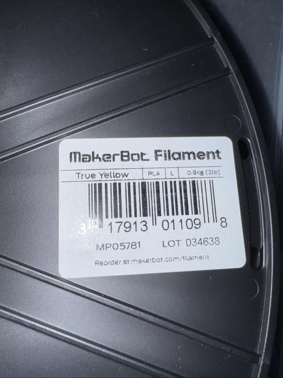 Makerbot Filament True Yellow PLA MP05781