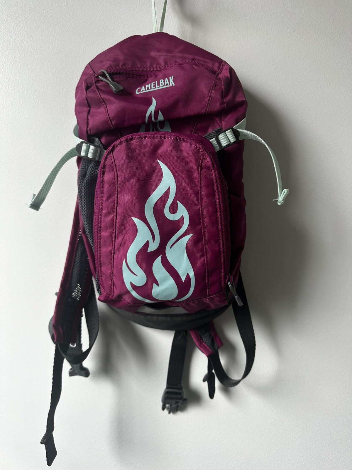 CamelBak Mini M.U.L.E. Kids Hydration Backpack Purple Aqua Hiking Bike Pack