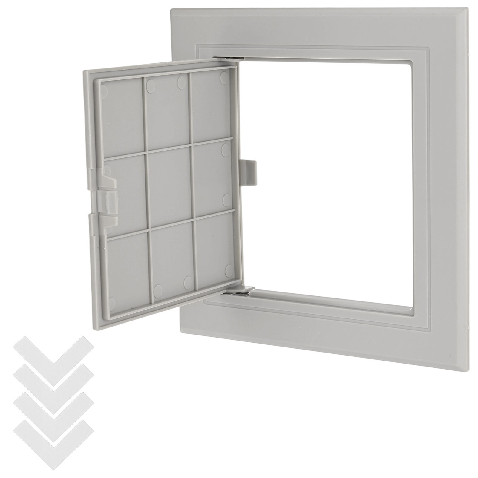 1-Pack Access Panel for Drywall, 4.9x5" Plastic Self Adhesive Cover [Gray]