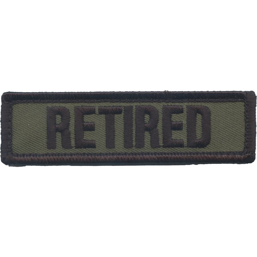 Retired Back Panel Strip 3.75" X 1" 2 Piece OD Green Hook and Loop Patch