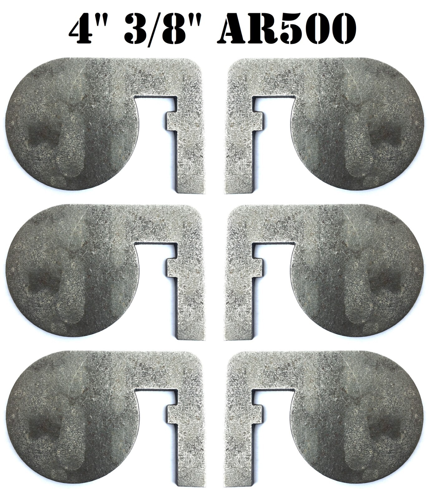 4”x3/8” AR500 Steel Shooting Dueling Tree Paddles For Reactive & Hostage Targets