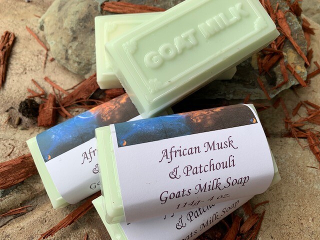 African Musk Patchouli Goats Milk Soap, Pure Goats Milk Soap, Heavenly Hollow