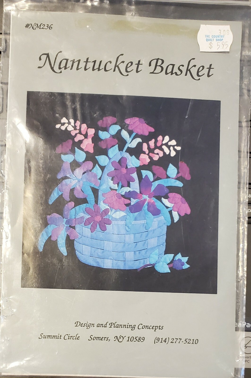 Design & Planning Concepts #NM236 Nantucket Basket 14" Applique pattern