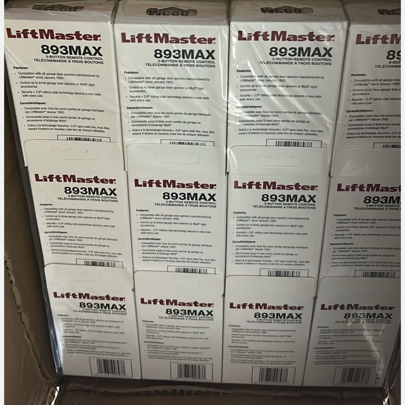 20 Pack LiftMaster 893MAX Garage Door Opener Remote Control 3 Button Genuine