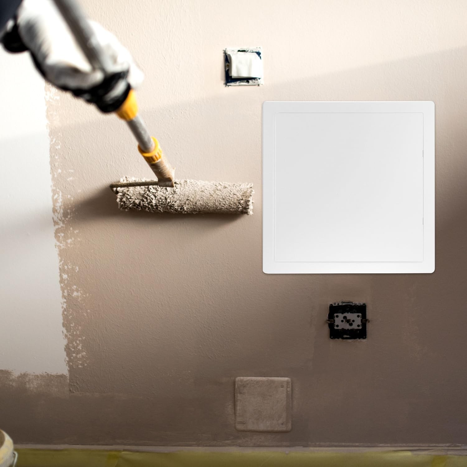 18x18 Plastic Drywall Access Panel, Removable Wall Door for Plumbing & HVAC