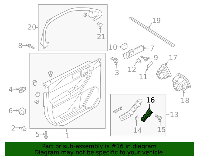 Genuine Ford Switch Window Control Doub LB5Z-14529-AC