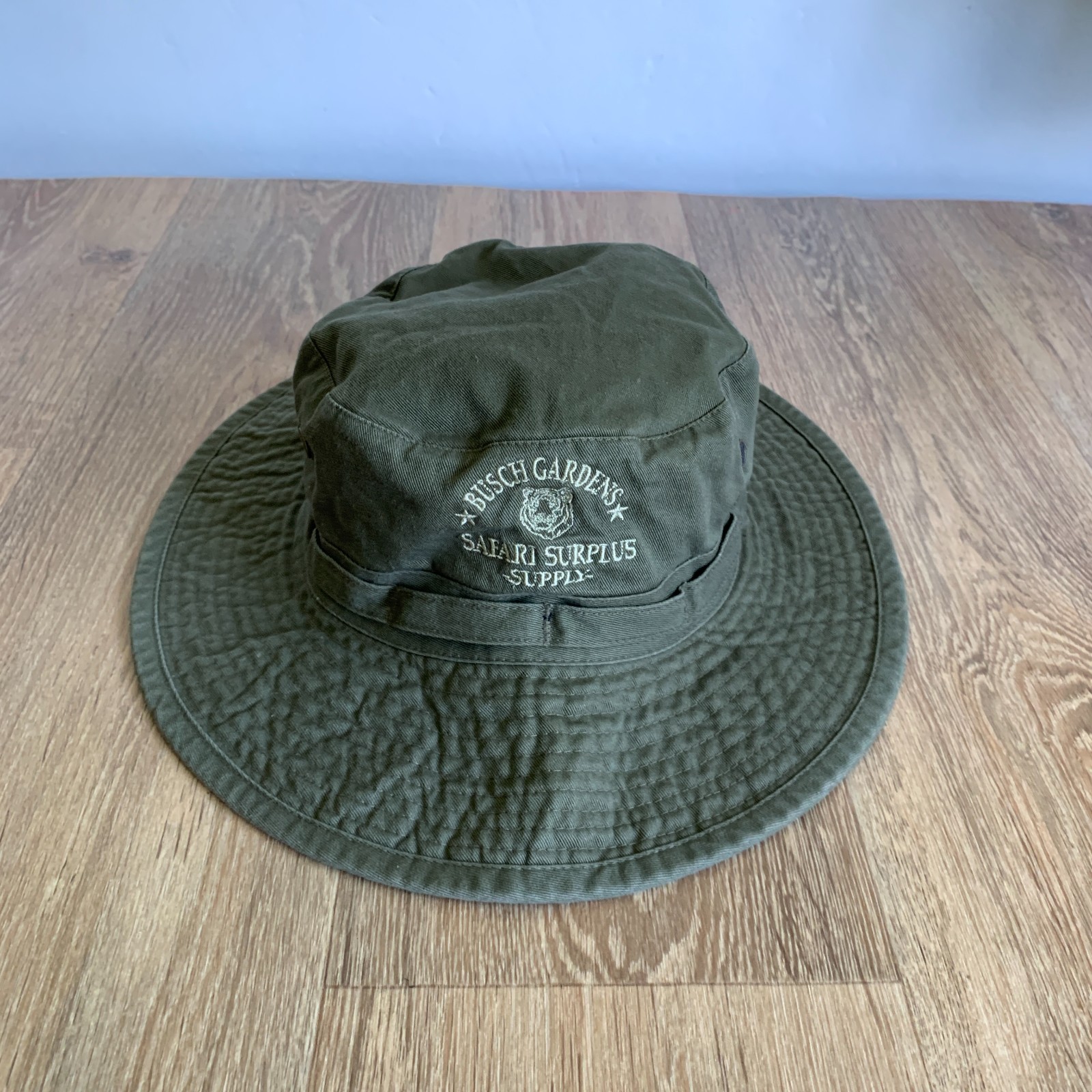 Busch Gardens Safari Hat Surplus Supply Unisex Khaki Green Sz approx. 61cm 24in