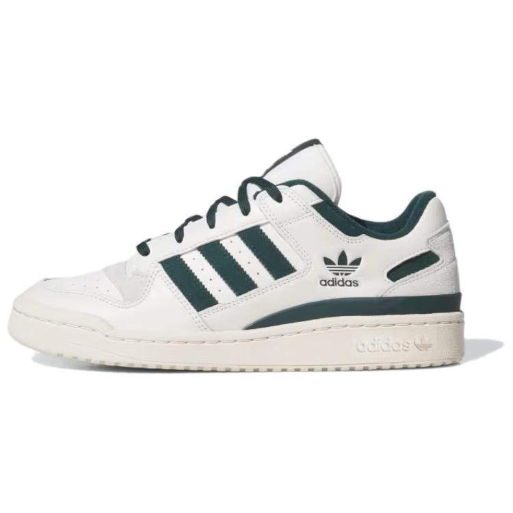 Adidas Originals FORUM Low top Skateboard Shoes Men's White Green - JQ0207
