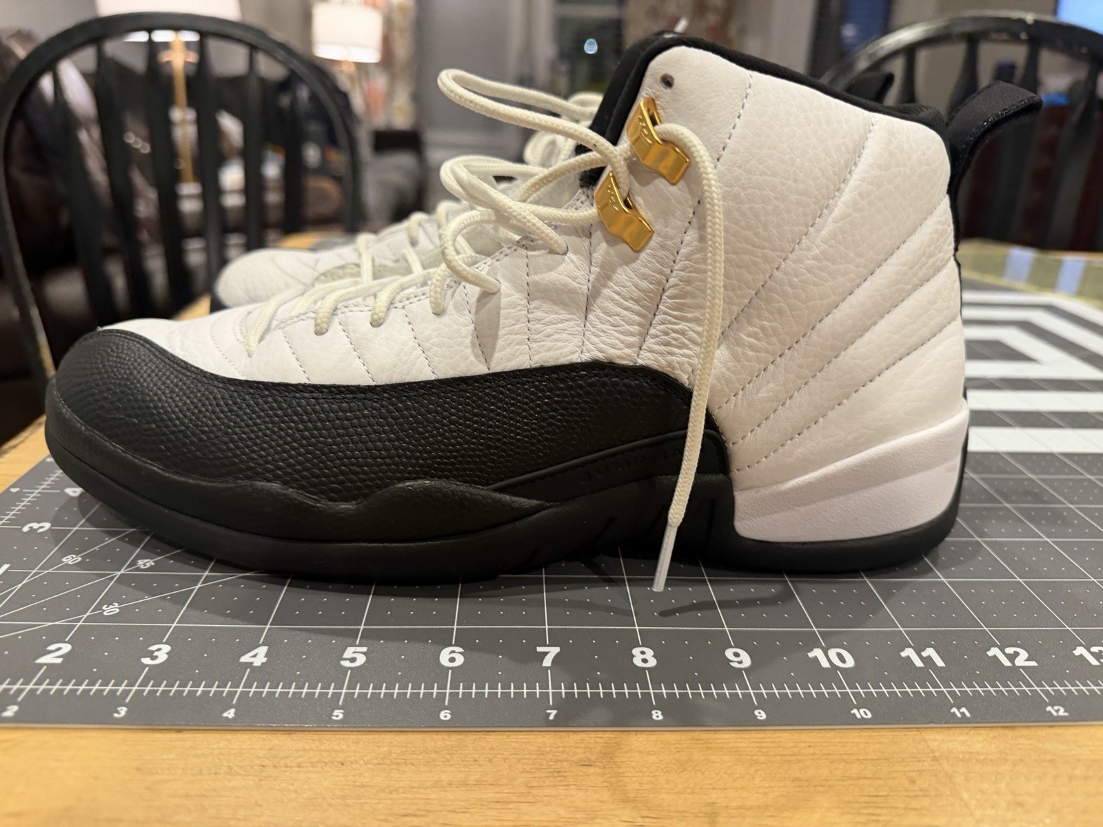Nike Air Jordan 12 Retro Taxi White Black, Size 11.5, 130690-125, Excellent