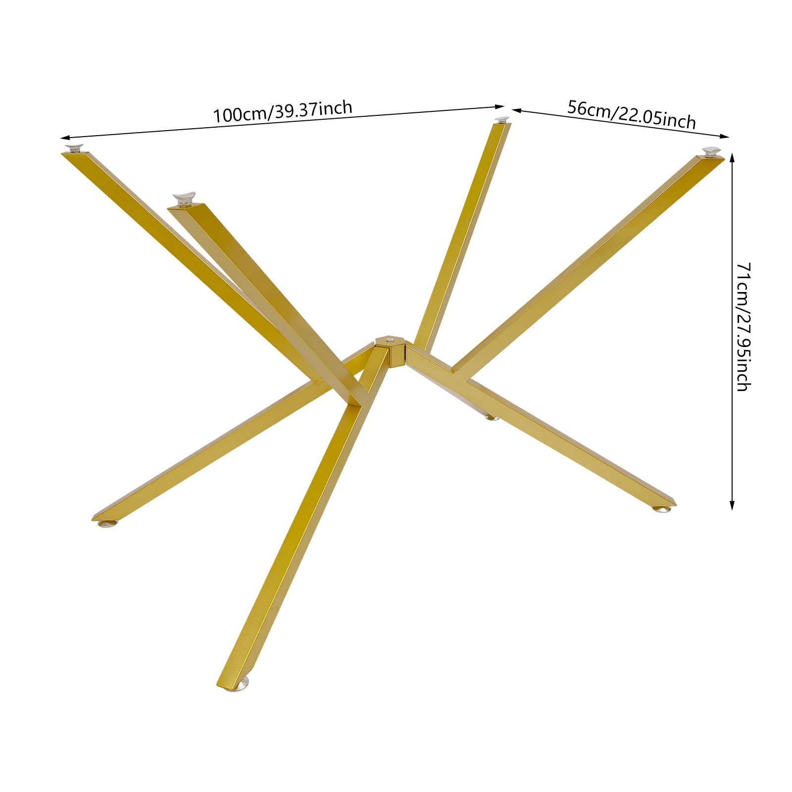Gold Metal Table Legs Table Crossed-leg Modern Dining Table Legs Furniture Legs