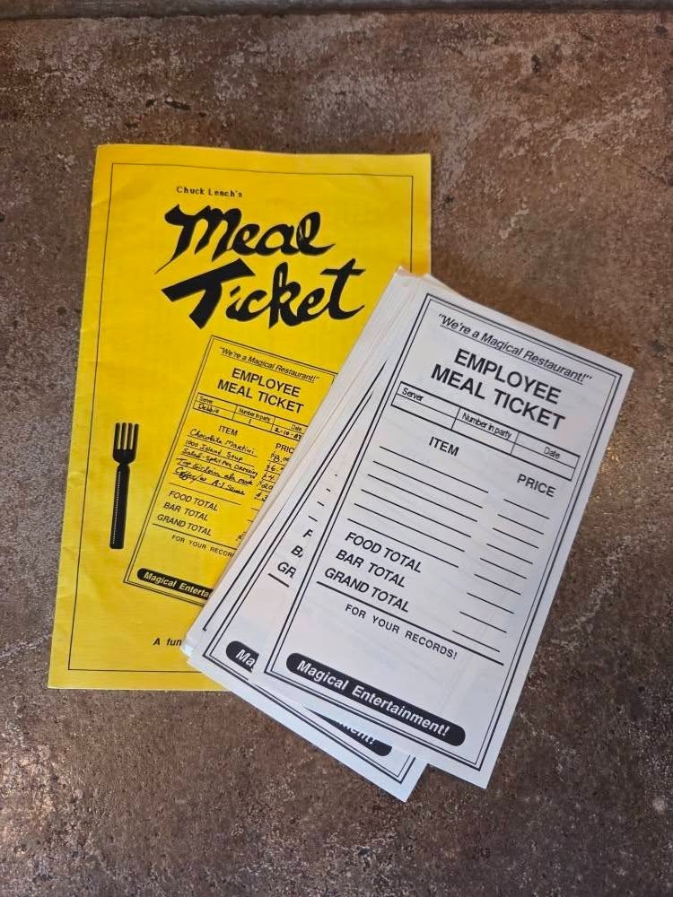 Meal Ticket by Chuck Leach Magic Mentalism Tricks