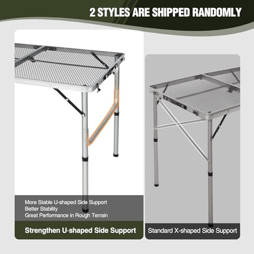 36x24 Folding Grill Table for Outside, Lightweight Portable 36"x24" Silver