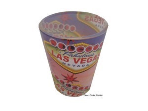 Welcome Las Vegas Sign Casino Shot Glass Shotglass Pink