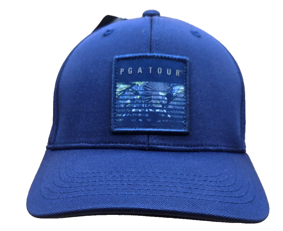 PGA Tour Men's Golf Palms Cap Hat Peacoat Blue Pro Series Logo, BRAND NEW w/TAGS