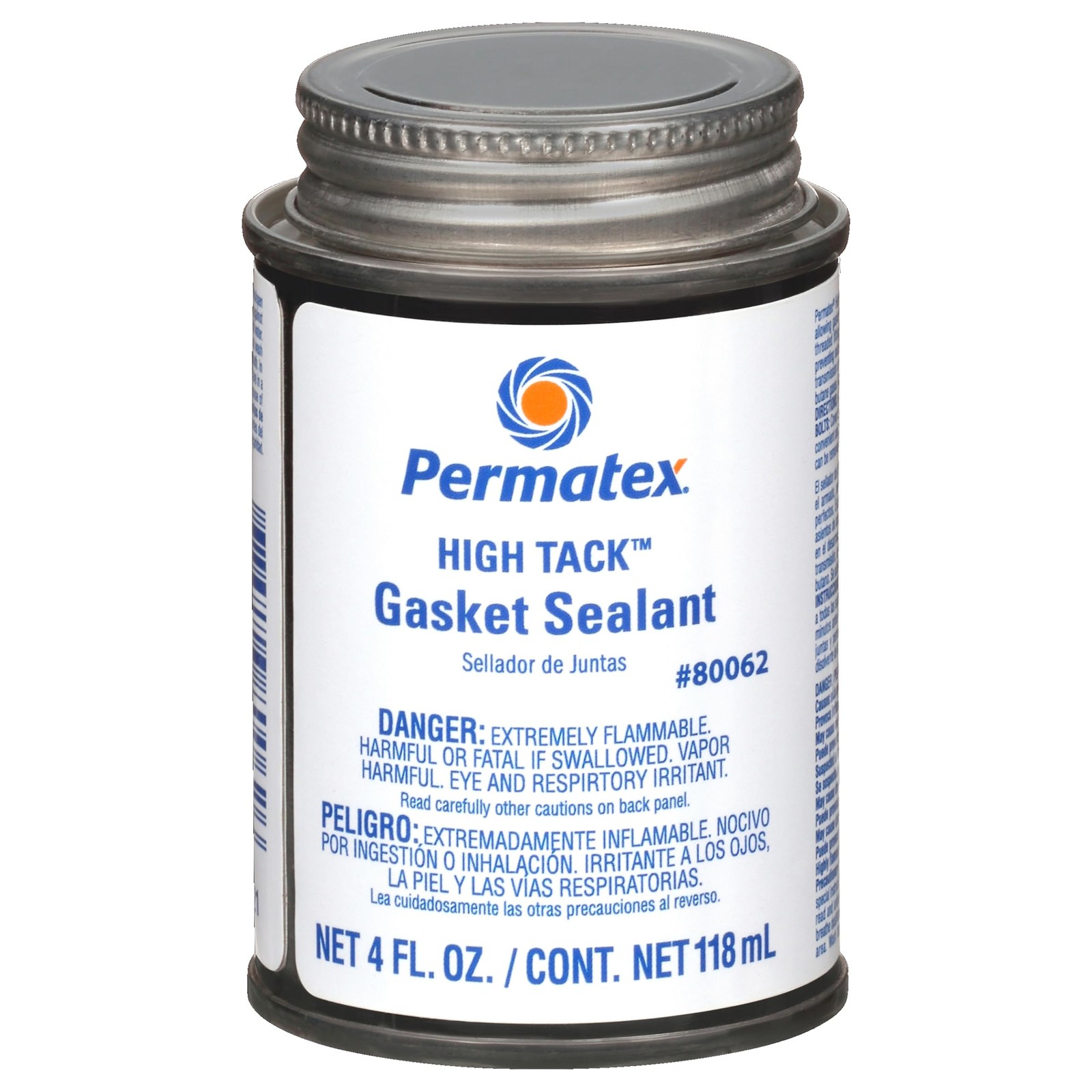 Permatex 80062 High Tack Gasket Sealant, 4 oz., Black Pack of 1