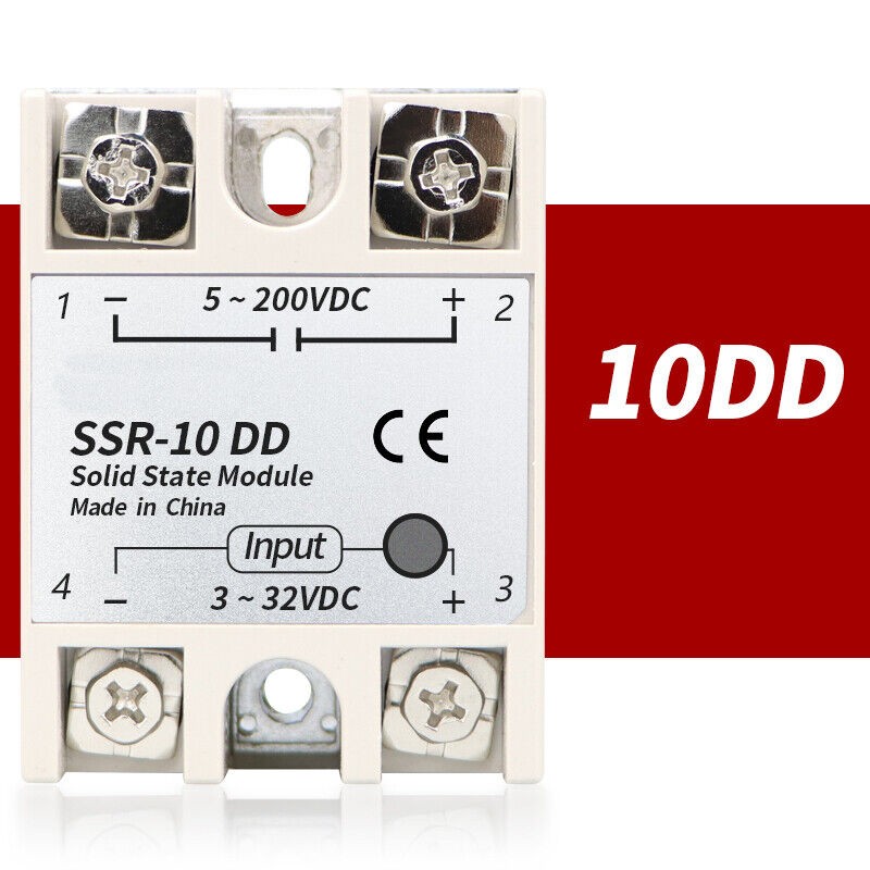 Single Phase Solid State Relay Module DC - DC SSR 10DD - 100DD 3-32VDC 5-200VDC