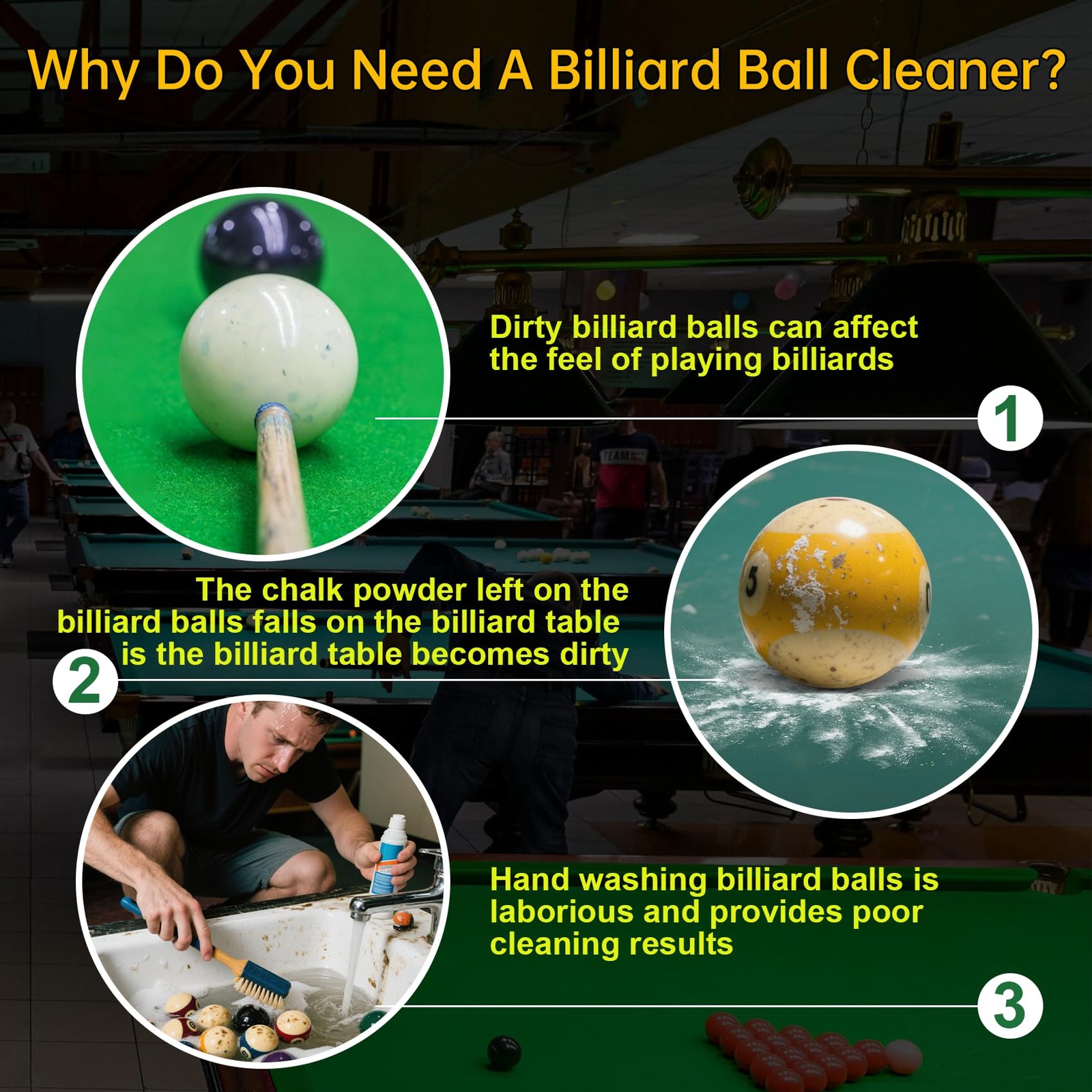 Billiard Cleaning Machine, Pool Polishing Cleaning Machine, Automatic 16 Pool...