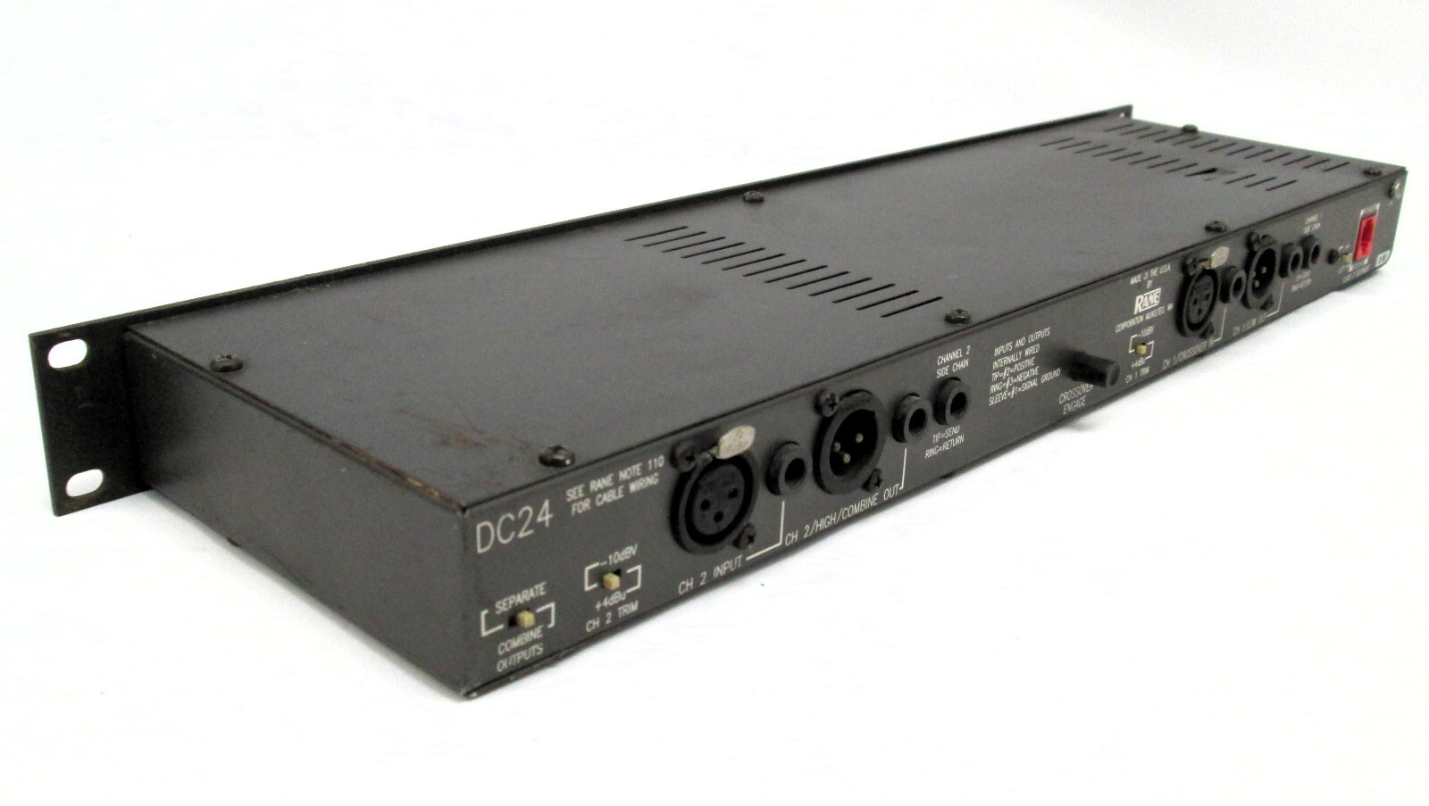 1U Rane DC24 Dynamic Controller Compressor Limiter Gate Expander No Psu