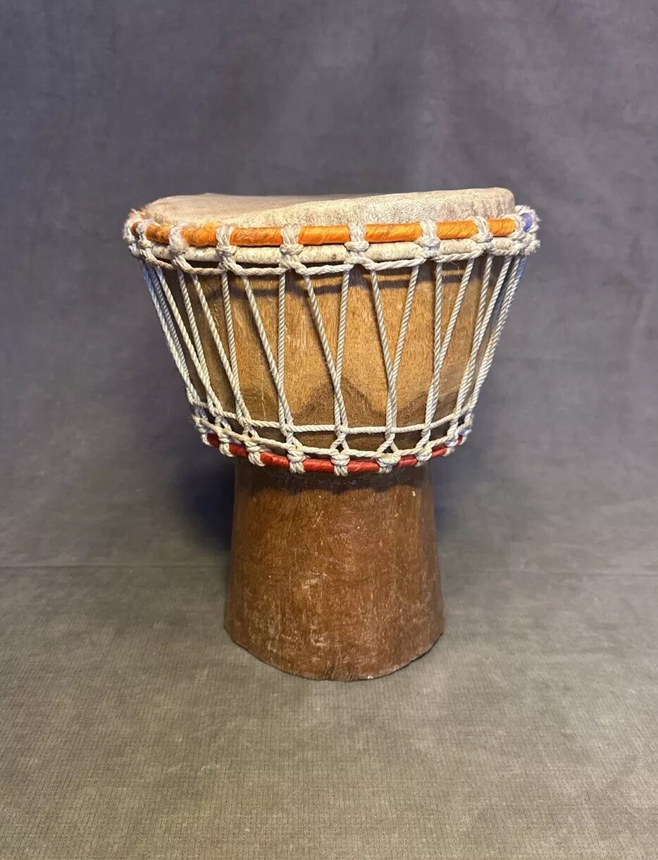 Hand Carved African Djembe Drum 11”
