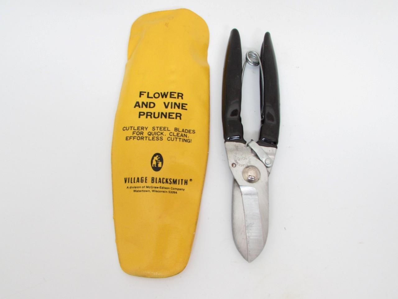 VINTAGE VILLAGE BLACKSMITH FLOWER AND VINE PRUNER #3010 CUTLERY STEEL BLADES