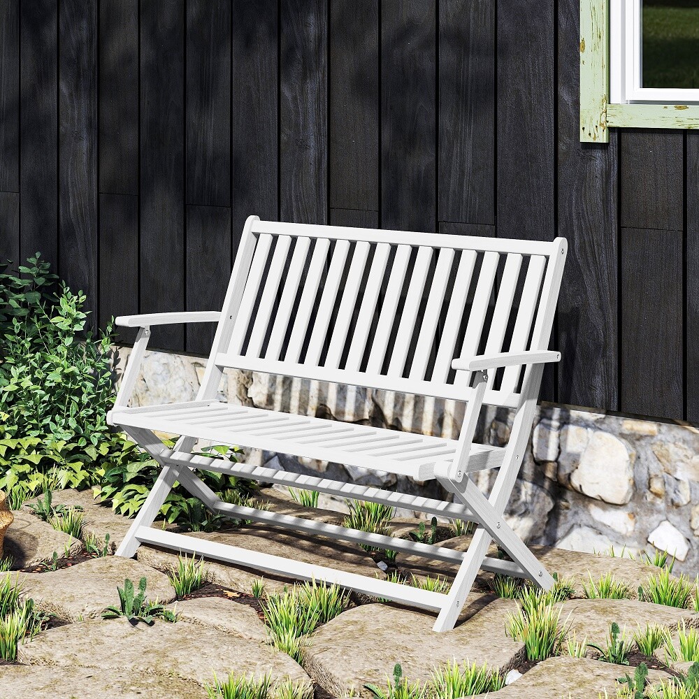 Outdoor Garden Bench Garden Chair X-shaped Structure