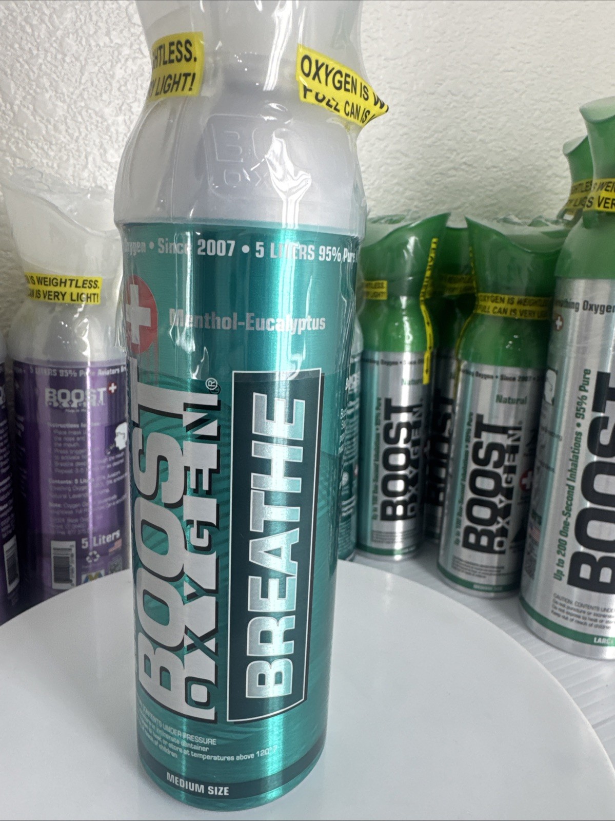 Boost Oxygen Energy Menthol-Eucalyptus 5 Liter Medium Size🎈FREE SHIP🎈Breathe