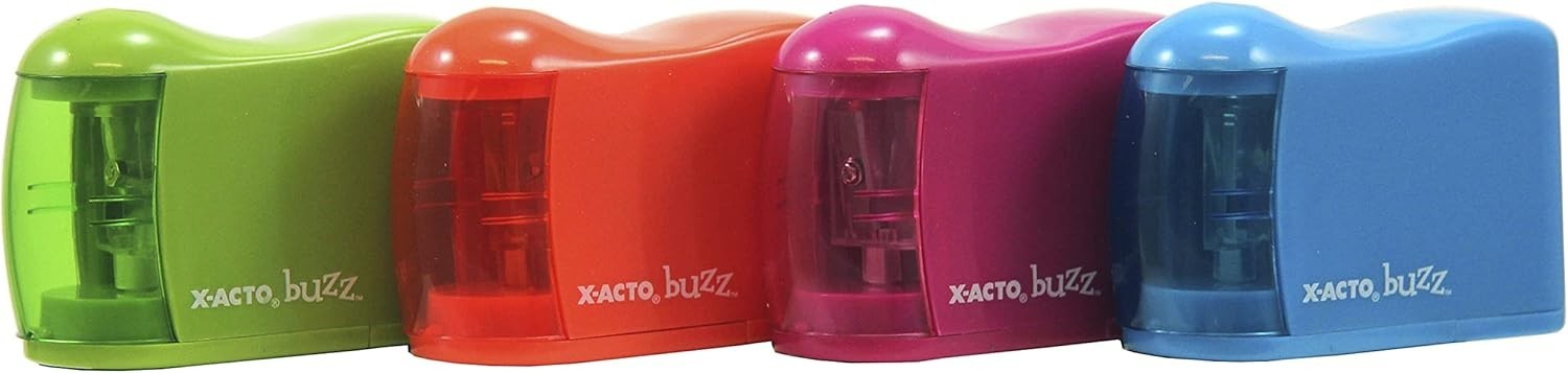 X-ACTO 16758 Buzz Battery Pencil Sharpener, Assorted Colors, 1 Count