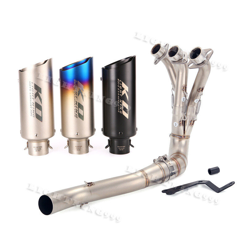 For Yamaha MT-09 FZ09 2020-2023 Whole Header Link Pipe Slip on 51mm Exhaust Tips