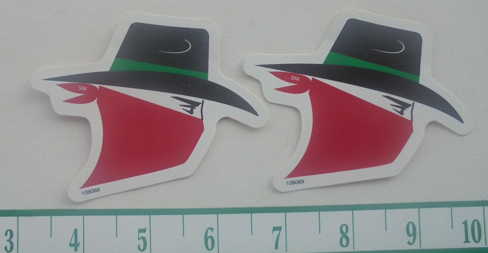 2- BANDIT HEAD ADHESIVE STICKERS