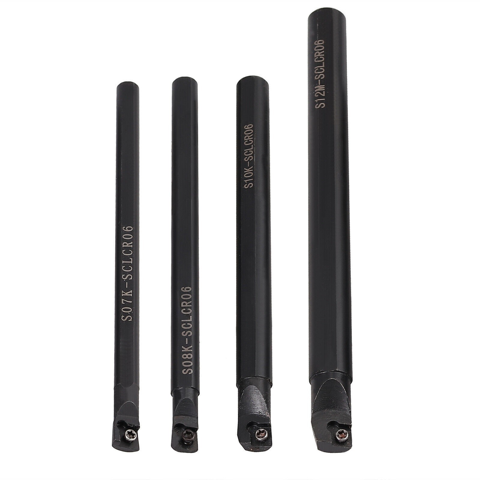 4 Sets 12mm Drill Rods with Carbide Inserts Turning Tool Holder