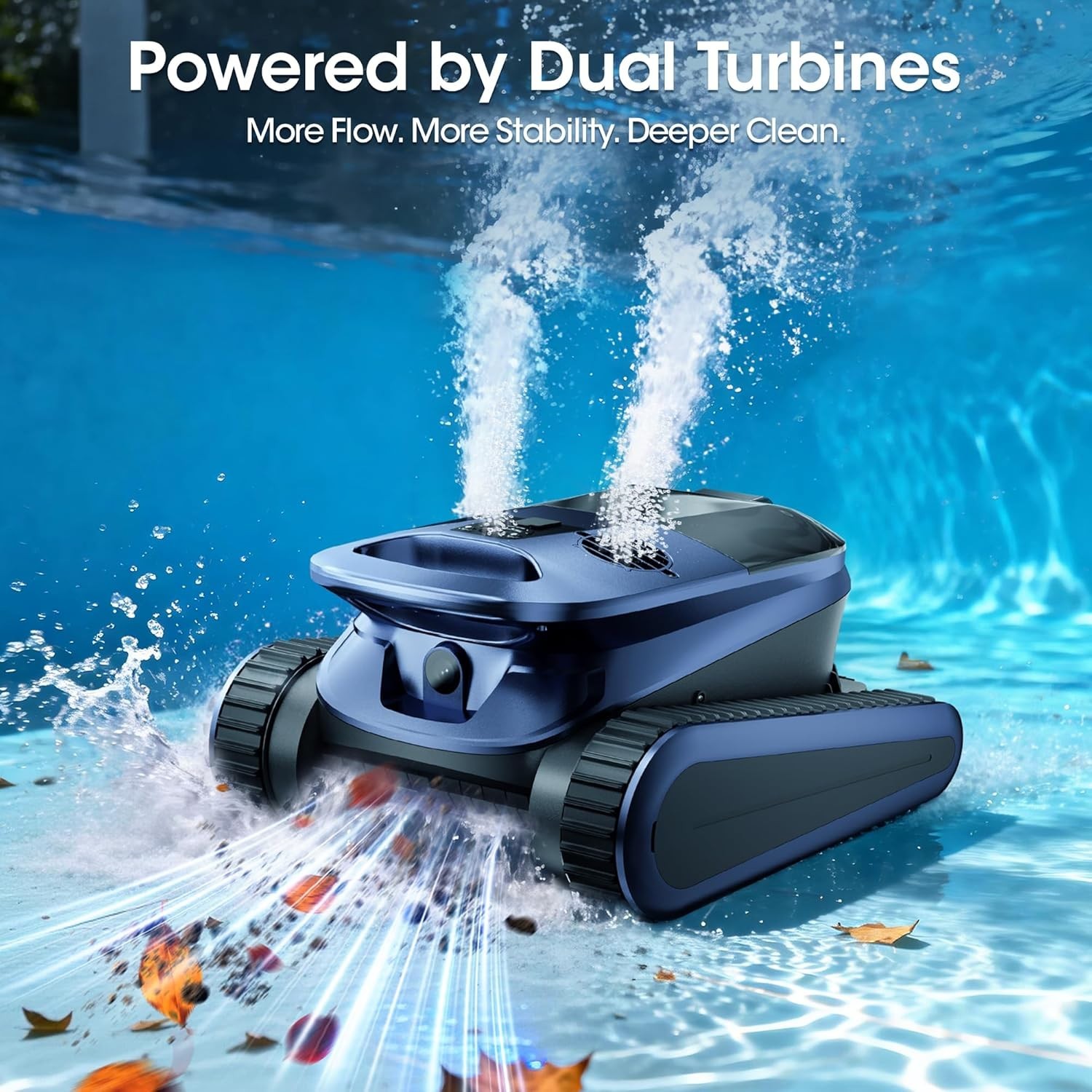 Seauto 4-in-1 Cordless Pool Robot Vacuum for Inground Pools Floor/Wall/Waterline