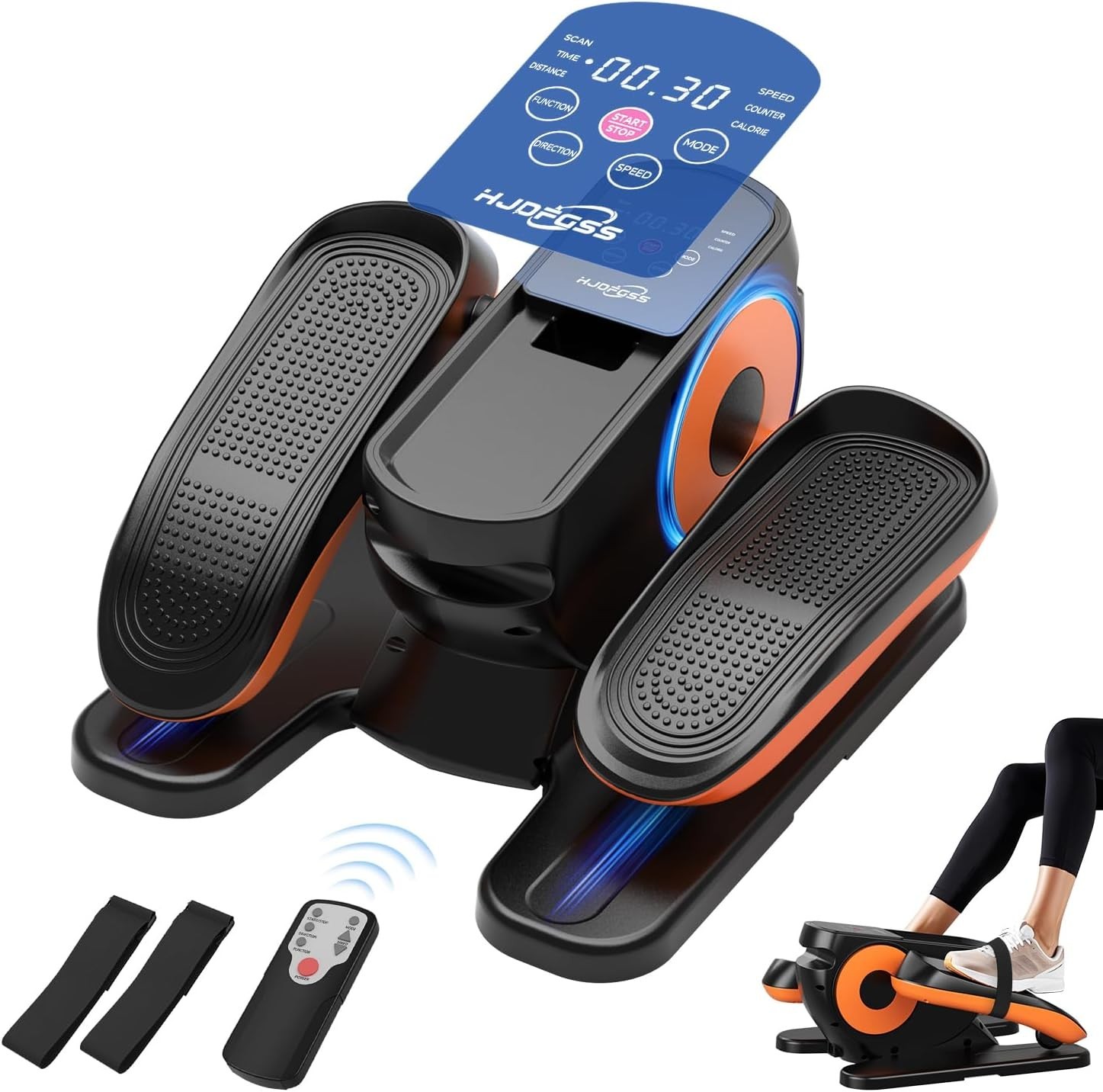 HJDFGSS Under Desk Elliptical Machine, Electric Ellipse Leg Exerciser