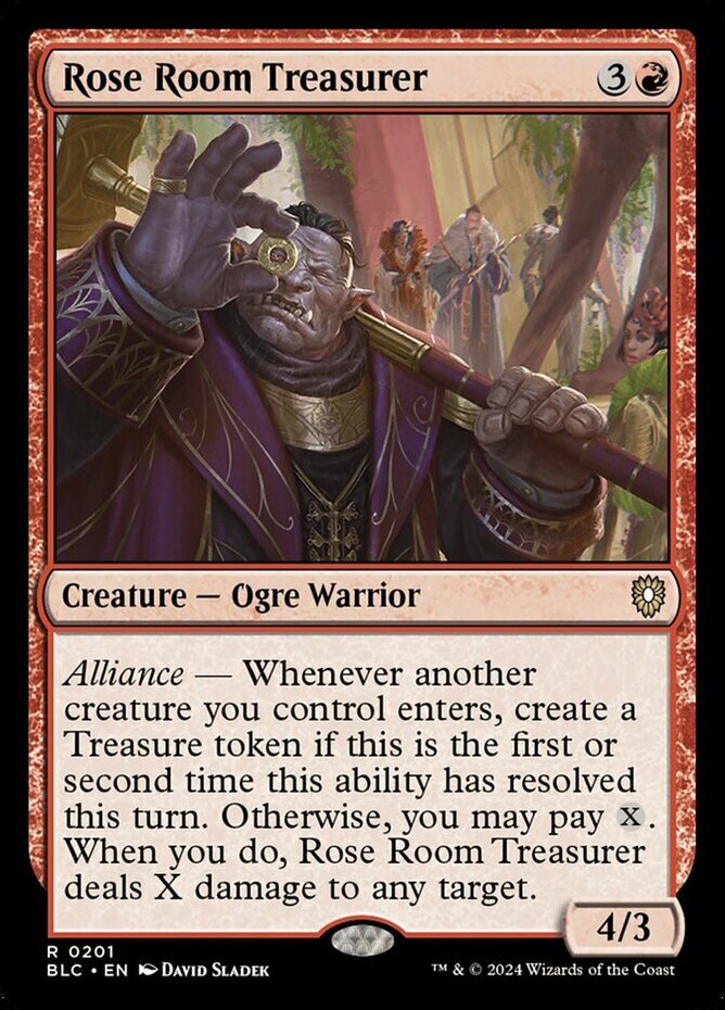 x1 Rose Room Treasurer R MTG Commander: Bloomburrow M/NM, English